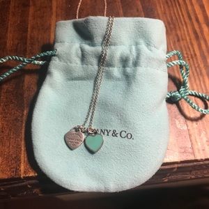 Authentic Tiffany Mini Double Heart Necklace